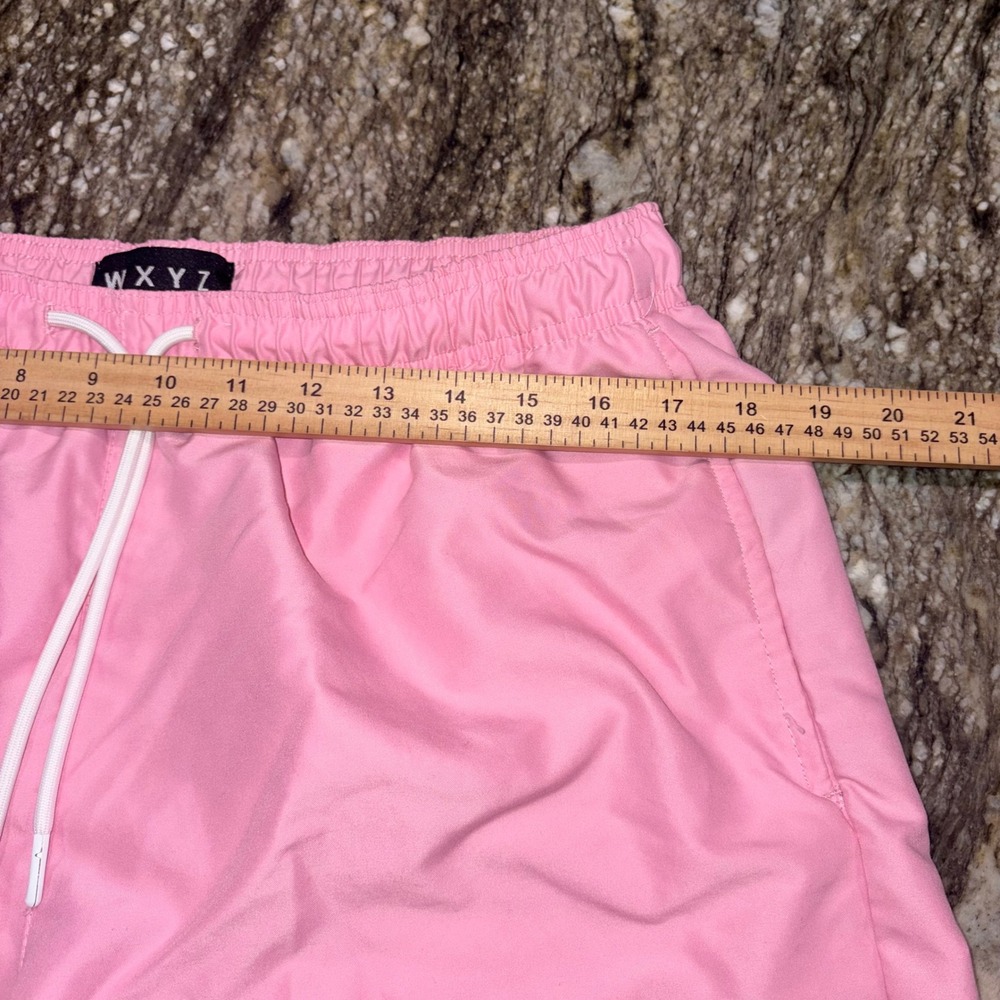 Punk Swim Trunk L Pink Skull Rose Graphic WXYZ MFG CO - Picture 3 of 11